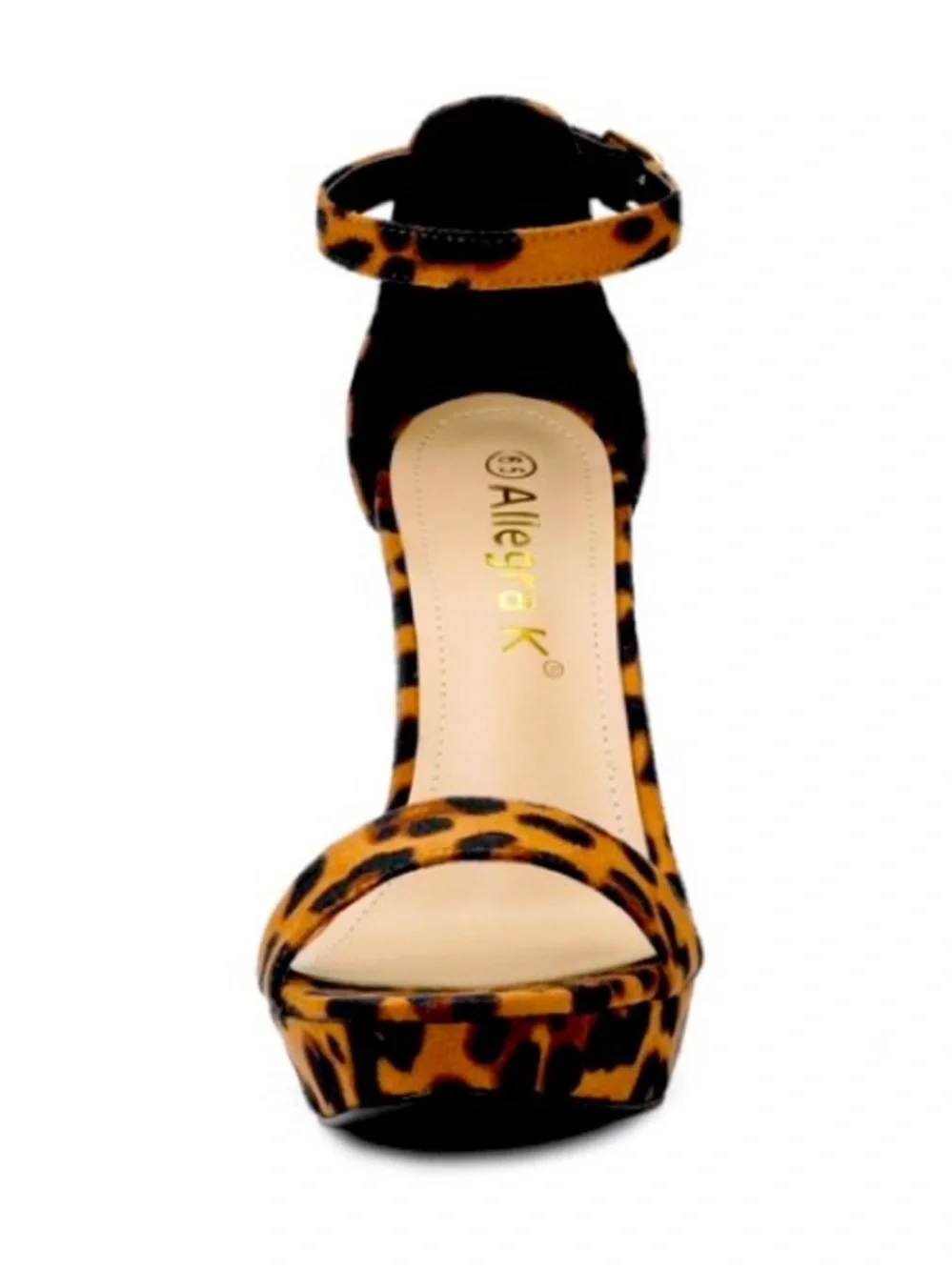 Allegra K Leopard Print Ankle Strap Platform Sandal - Women Size 7 NWOB